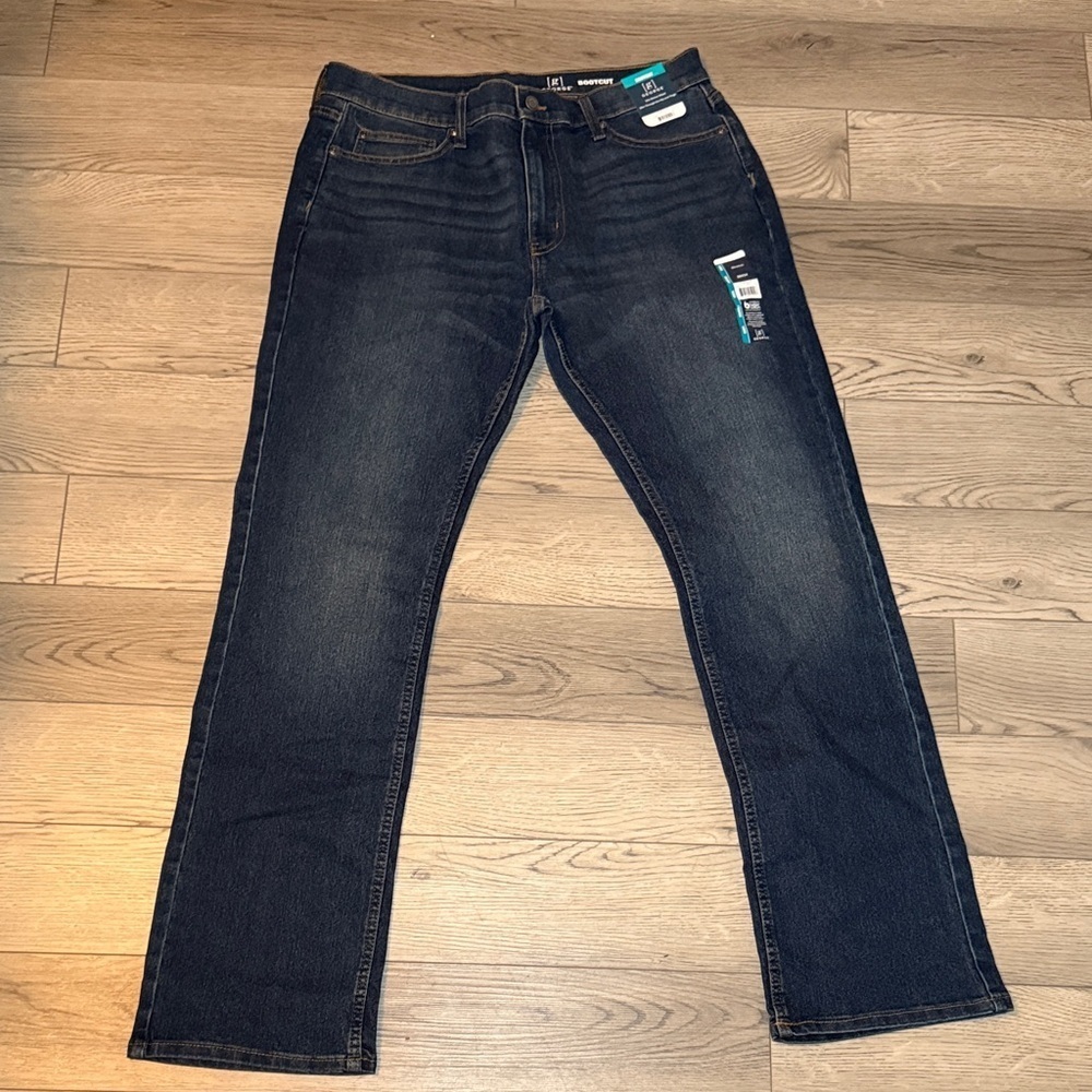 NEW! George Bootcut 36x34 Tall Men’s Jeans Stretch Dark Wash